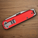 Bear & Son Large Slip Joint Folding Knife 2.38" High Carbon Steel Blade Red Aluminum Handle