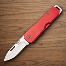Bear & Son Large Slip Joint Folding Knife 2.38" High Carbon Steel Blade Red Aluminum Handle
