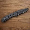 Bear & Son Folding Knife 2.88" 440 Steel Blade Black Stainless Handle