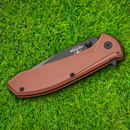 Bear & Son Folding Knife 2.88" 440 Steel Blade Copper Handle