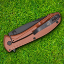 Bear & Son Folding Knife 2.88" 440 Steel Blade Copper Handle