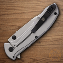 Bear & Son Folding Knife 2.88" 440 Steel Blade Bead Blast Finish Stainless Handle