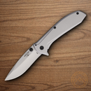 Bear & Son Folding Knife 2.88" 440 Steel Blade Bead Blast Finish Stainless Handle