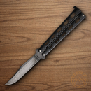 Bear & Son Galaxy Butterfly Folding Knife 4" Damascus Steel Blade Zinc Handle