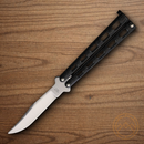 Bear & Son 5in Galaxy Butterfly Folding Knife 4" Stainless Steel Blade Zinc Handle