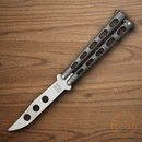 Bear & Son Butterfly Folding Knife 4.13" Stainless Steel Blade Cast Metal Handle