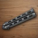 Bear & Son Galaxy Butterfly Folding Knife 3.5" Stainless Steel Blade Galaxy Coated Zinc Handle