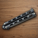 Bear & Son Galaxy Butterfly Folding Knife 3.38" 1095HC Steel Blade Galaxy Epoxy/Zinc Handle