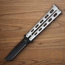 Bear & Son Butterfly Folding Knife 3.75" Stainless Steel Blade White Zinc Handle