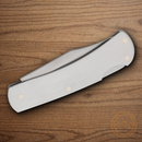 Bear & Son Folding Knife Stainless Steel Blade Brushed Stainless Handle