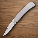 Bear & Son Folding Knife Stainless Steel Blade Brushed Stainless Handle