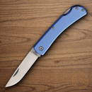 Bear & Son Small Farmhand Folding Knife 2.63" Stainless Steel Blade Blue Aluminum Handle