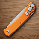 Bear & Son Small Farmhand Folding Knife 2.63" Stainless Steel Blade Orange Aluminum Handle