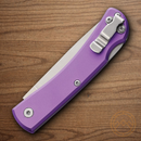 Bear & Son Small Farmhand Folding Knife 2.63" Stainless Steel Blade Purple Aluminum Handle