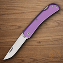 Bear & Son Small Farmhand Folding Knife 2.63" Stainless Steel Blade Purple Aluminum Handle
