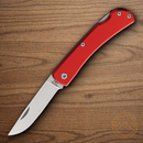 Bear & Son Small Farmhand Folding Knife 2.63" Stainless Steel Blade Red Aluminum Handle