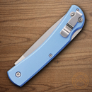 Bear & Son Large Farmhand Folding Knife 3.63" Stainless Steel Blade Blue Aluminum Handle