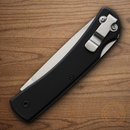 Bear & Son Large Farmhand Folding Knife 3.63" Stainless Steel Blade Black Aluminum Handle