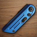 Bear & Son Auto Bold Action XIV Folding Knife 1.5" 14C28N Sandvik Steel Blade Blue Stainless Handle