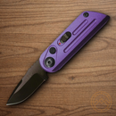 Bear & Son Auto Bold Action XIV Folding Knife 1.5" 14C28N Sandvik Steel Blade Purple Stainless Handle