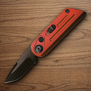 Bear & Son Auto Bold Action XIV Folding Knife 1.5" 14C28N Sandvik Steel Blade Red Stainless Handle