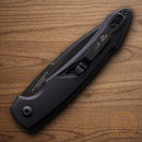 Bear & Son Auto Bold Action XVI Folding Knife 3" 14C28N Sandvik Steel Blade Black Aluminum Handle