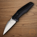Bear & Son Auto Bold Action XVII Folding Knife 2.88" 14C28N Sandvik Steel Blade Black Aluminum Handle