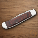 Bear & Son Mini Trapper Folding Knife 2" High Carbon Steel Blade Rosewood Handle