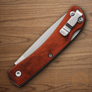 Bear & Son Small Lockback Folding Knife 2.63" Stainless Steel Blade Rosewood Handle