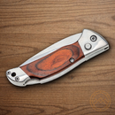 Bear & Son Auto Lockback Folding Knife 2.75" High Carbon Steel Blade Rosewood Handle
