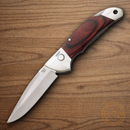 Bear & Son Auto Lockback Folding Knife 2.75" High Carbon Steel Blade Rosewood Handle