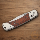 Bear & Son Crossbar Lock Folding Knife 4" Stainless Steel Blade Rosewood Handle