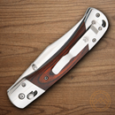 Bear & Son Crossbar Lock Folding Knife 4" Stainless Steel Blade Rosewood Handle