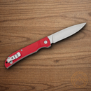 Bear & Son Folding Knife 3.5" D2 Tool Steel Blade Red G10 Handle