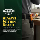 Bear & Son Cushion Grip Fixed Knife 1.5" High Carbon Steel Blade Orange Rubber Handle