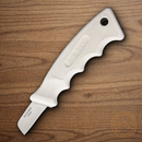 Bear & Son Powergrip Utility Fixed Knife 1.63" 440 Steel Blade White Rubber Handle