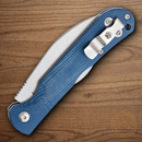 Bear & Son Lockback Folding Knife 3.13" Stainless Steel Blade Blue Denim Micarta Handle