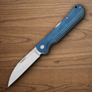 Bear & Son Lockback Folding Knife 3.13" Stainless Steel Blade Blue Denim Micarta Handle