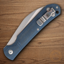 Bear & Son Wharncliffe Folding Knife 3.25" D2 Tool Steel Blade Denim Micarta Handle