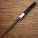 Bear & Son Subhilt Fighter Fixed Knife 6" D2 Tool Steel Blade White/Black Bone/G10 Handle