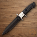 Bear & Son Subhilt Fighter Fixed Knife 6" D2 Tool Steel Blade White/Black Bone/G10 Handle