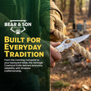 Bear & Son Cowhand Folding Knife 2.75" Stainless Steel Blade India Stag Bone Handle