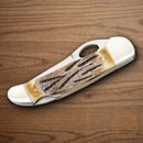 Bear & Son Cowhand Folding Knife 3.38" Stainless Steel Blade India Stag Bone Handle