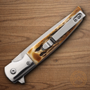 Bear & Son Rancher Folding Knife 3.25" D2 Tool Steel Blade Stag Bone Handle