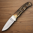 Bear & Son Fixed Knife 2.88" High Carbon Steel Blade India Stag Bone Handle