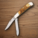 Bear & Son Trapper Pocket Knife High Carbon Steel Blades India Stag Bone Handle