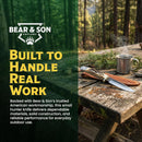 Bear & Son Small Hunter Fixed Knife 3" Stainless Steel Blade India Stag Bone Handle