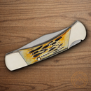 Bear & Son Hunter Folding Knife High carbon Steel Blade India Stag Bone Handle