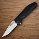 Bear & Son Sideliner Folding Knife 3.5" 440 Steel Blade Black Aluminum Handle