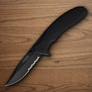 Bear & Son Sideliner Folding Knife 3.5" Stainless Steel Blade Black Zytel Handle